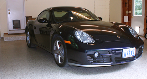 Porsche on epoxy floor